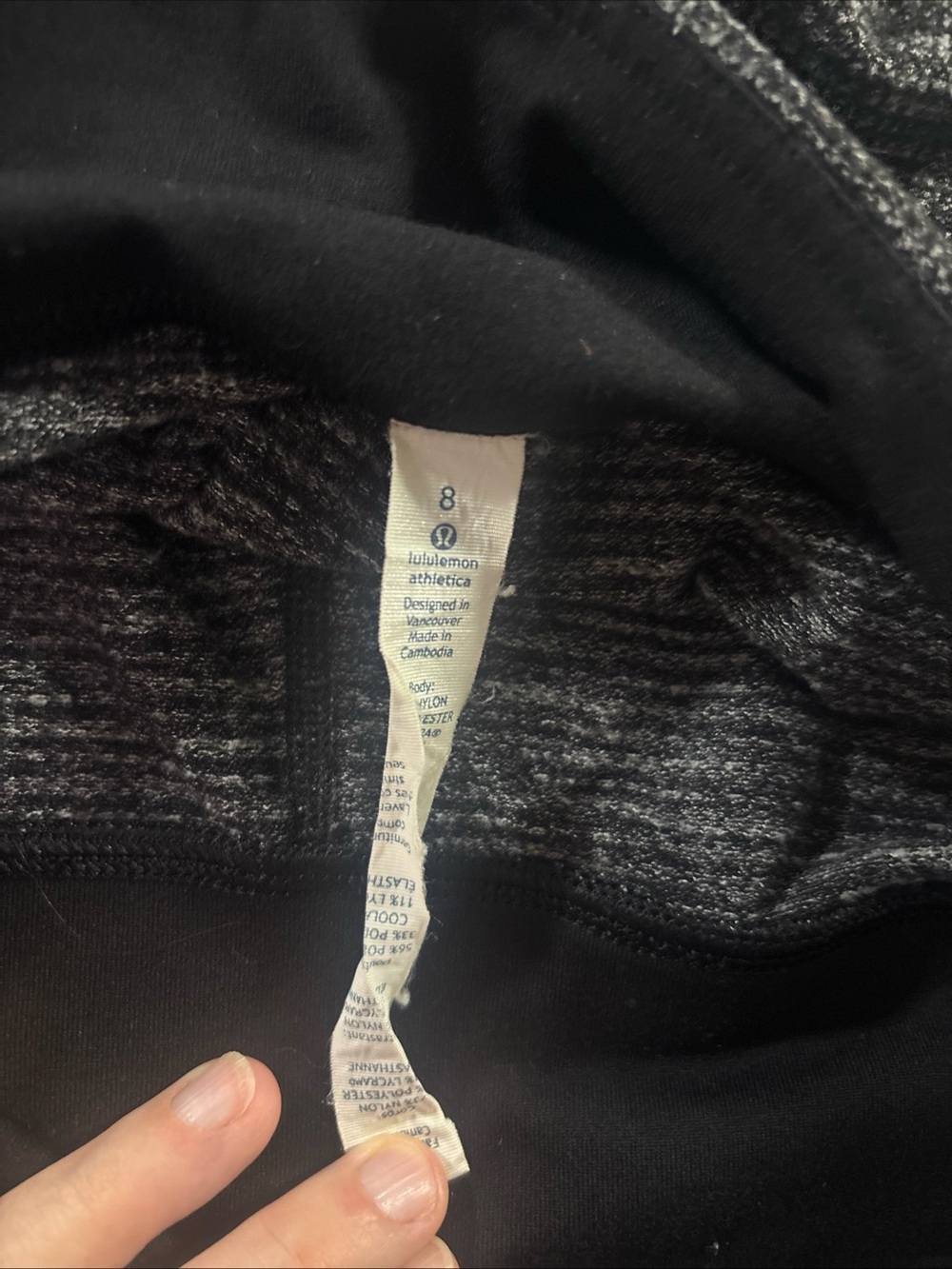 lululemon Heathered Performance Leggings women’s Sz 8 - Picture 4 of 4